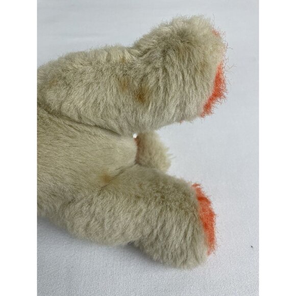 Vintage Tan Orange Plush Puppy Dog Stuffed Animal Laying Down - Picture 8 of 11